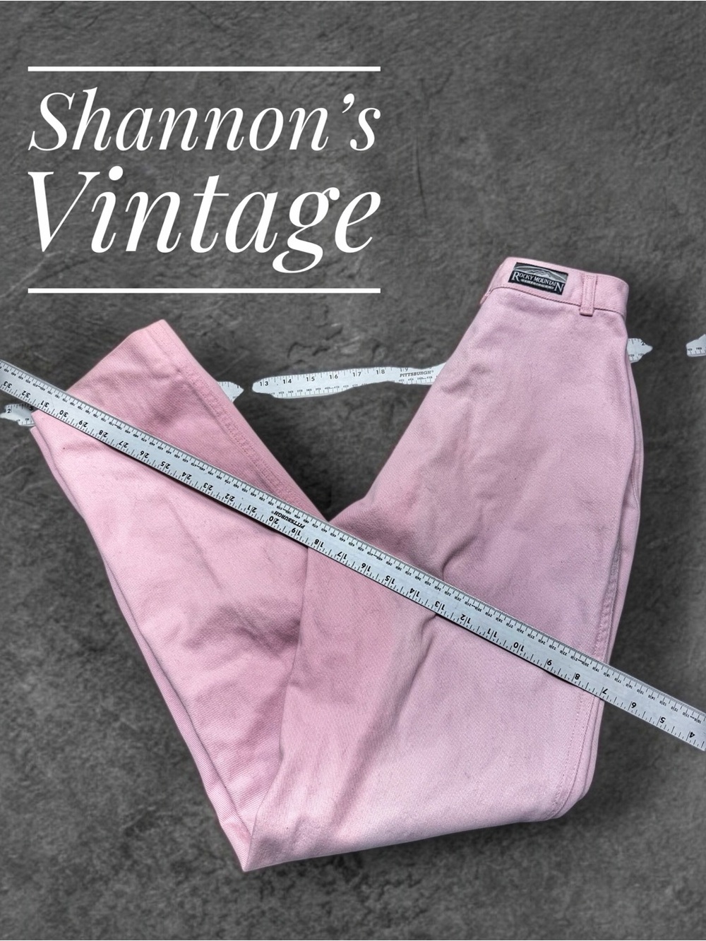 Rocky Mountain VNTG 1980s sz 28/7 Pastel Pink High Waist Western Jeans A52
